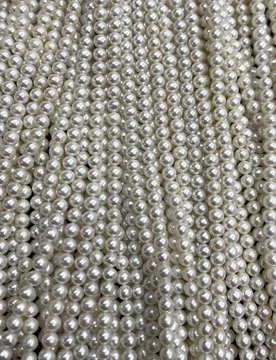 Mm AAAA Natural Freshwater Baroque Round White Pearl Spacer Bead Jewelry Make DIY Necklace Bracelet Women Premium Wedding - Aliexpress - FashionsVida