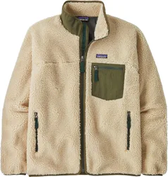 Polaire coupe-vent et respirante - M's Classic Retro-X Jkt Dark Natural w/Basin Green - Taille S - Beige