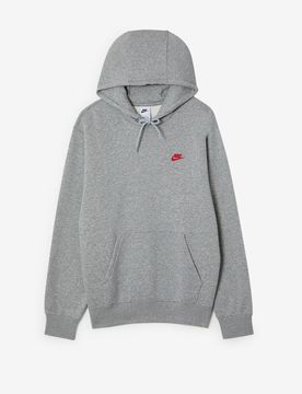 Hoodie Club Small Logo gris/rouge xs