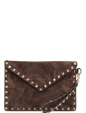 Rockstud Medium Flat Pouch Handbag