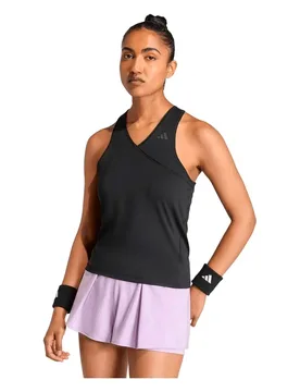 Club Tennis Climacool V-neck Sleeveless T-shirt Black S - Adidas - FashionsVida