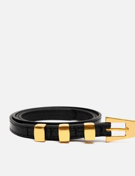 Armonia ceinture fine avec imprimé animal et boucle dorée ED