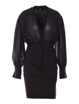 Pinko Vestito Apricena Marrone