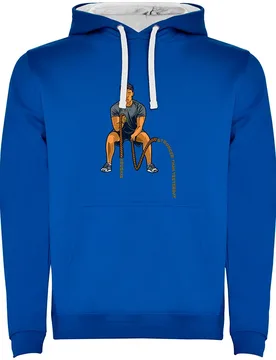 Sweat à Capuche Crossfit Ropes Bicolor Royal Blue / White M - Kruskis - FashionsVida