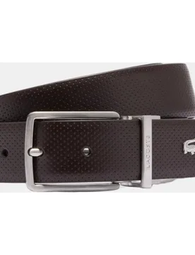 Cinturón reversible con hebilla ancha - Lacoste - FashionsVida