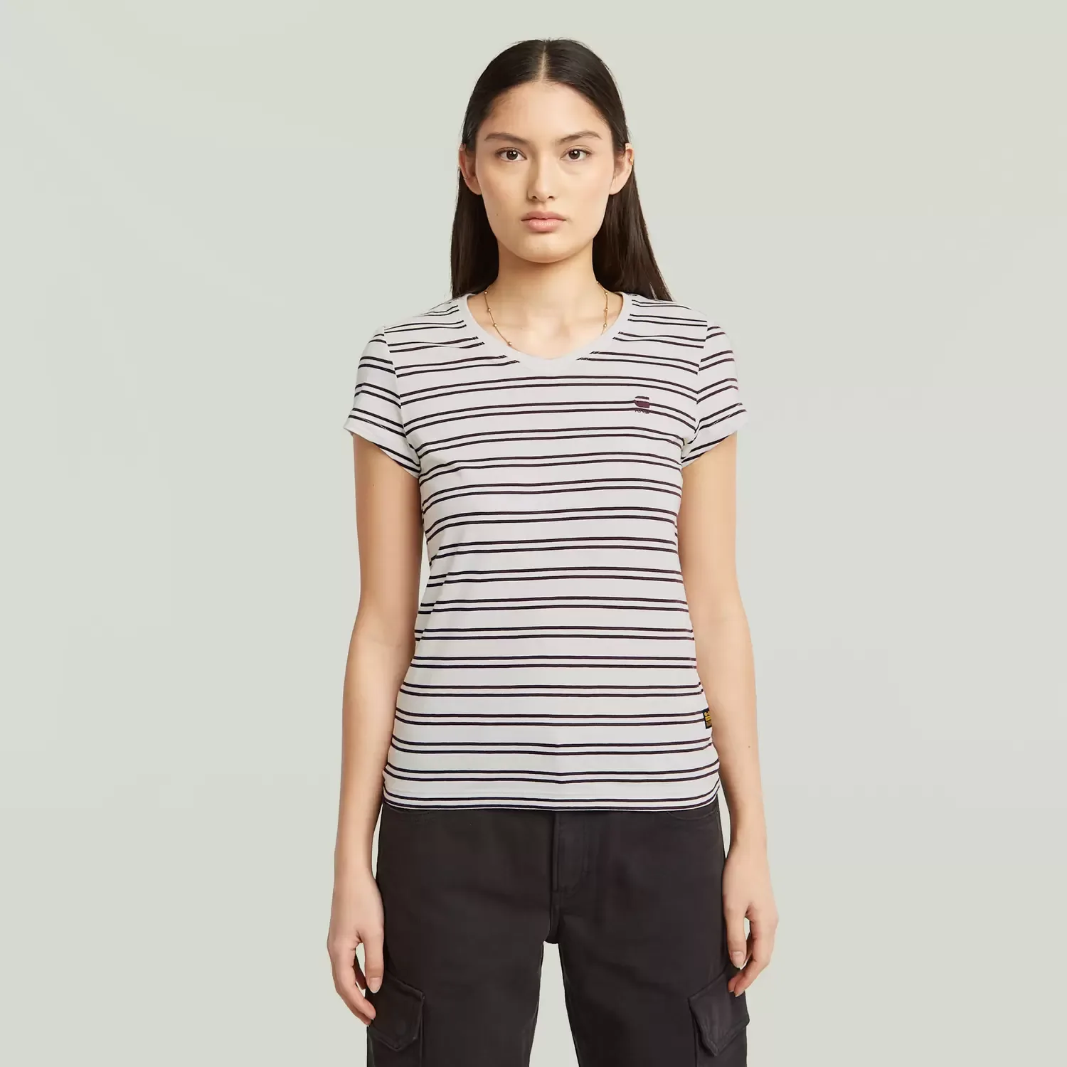 Stripe eyben slim v t 2.0 female - S - FashionsVida