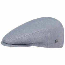 Inglese Linen Flat Cap by - light blue - Size: 58 cm