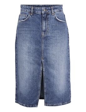 OBJECT Falda 'HARLOW' azul denim