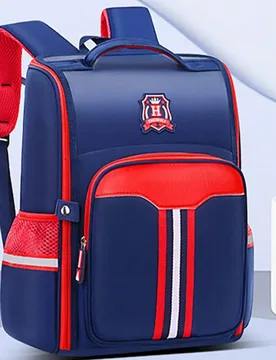 Mochila para estudiantes nueva, bolso de doble hombro, estilo británico, casual, minimalista, ligera, mochila para niños, azul real - Shein - FashionsVida
