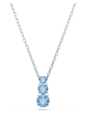 Pendente Stilla Attract, Taglio Round, Blu, Placcato rodio OS - Swarovski - FashionsVida