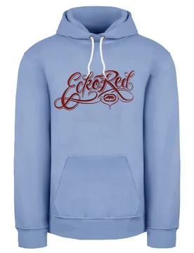 Long Sleeve Pullover Blue Womens Scarlett Hoodie Efm04804 Vista Cotton - Size Medium - Ecko Unltd. - FashionsVida