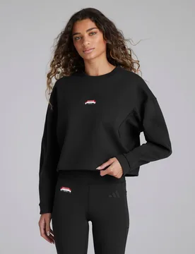 Manchester United x Womens City Escape Doubleknit Sweatshirt Black M - Adidas - FashionsVida