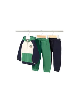 Baby Set 3 pezzi Felpa e due pantaloni verde 68 - Mayoral - FashionsVida