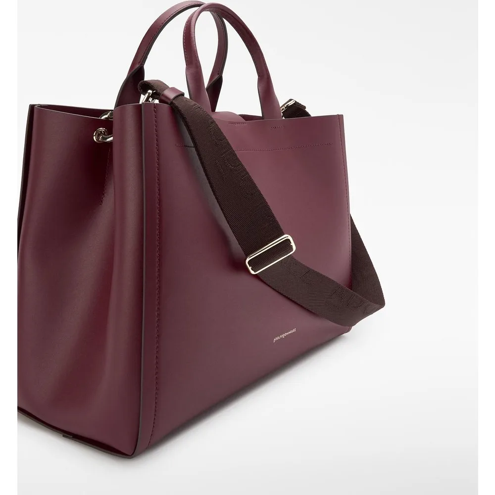 Bolso shopper horizontal de piel mica - Adolfo Dominguez - FashionsVida
