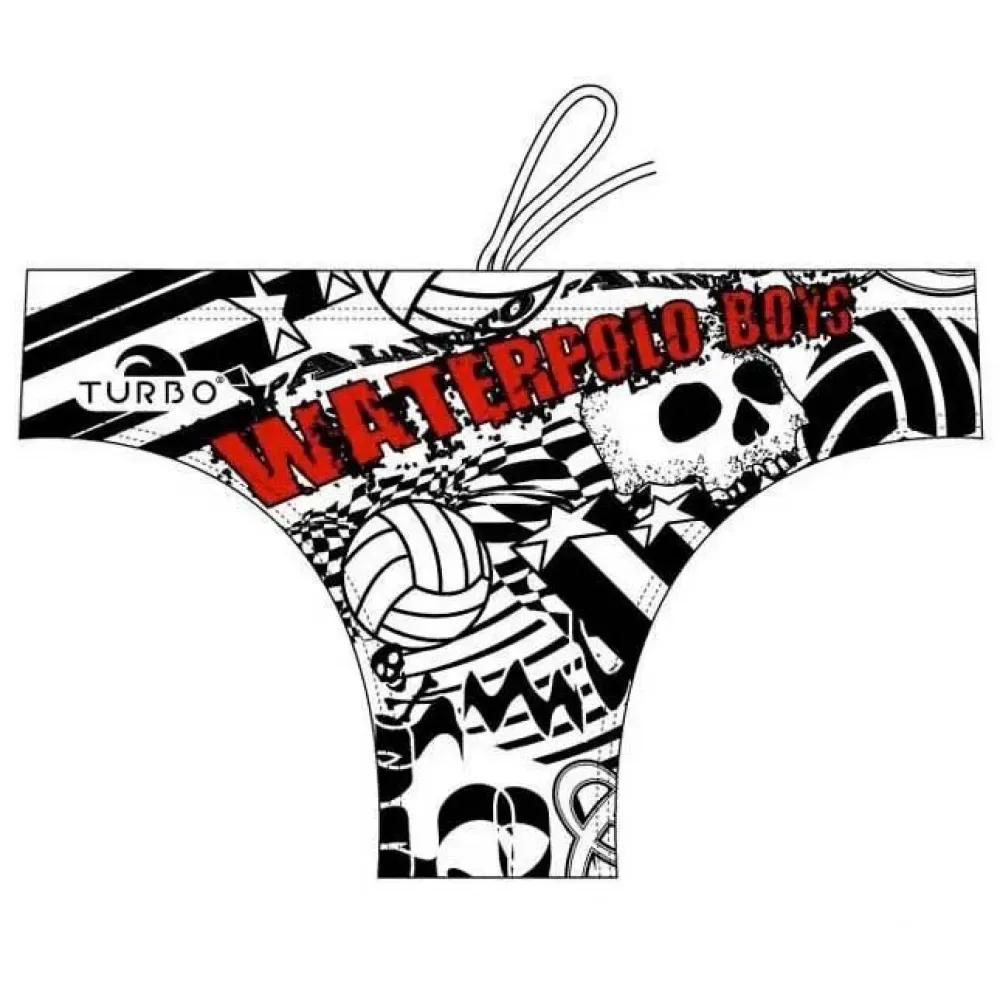 Boys Swimming Brief White / Black 2XL Men - TURBO - FashionsVida