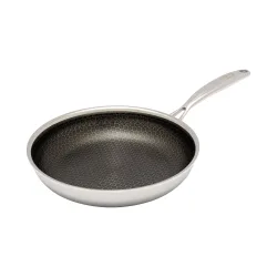 Pfanne mit Wabenstruktur, Edelstahl silber
