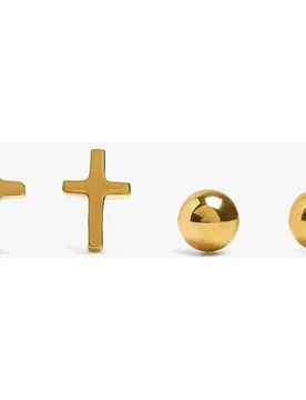 Pendientes de acero inoxidable con distintas formas en liso - Parfois - FashionsVida