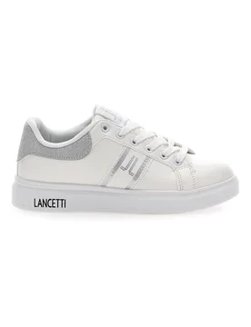 Sneakers Bianche e Argento 27 37 - Lancetti - FashionsVida