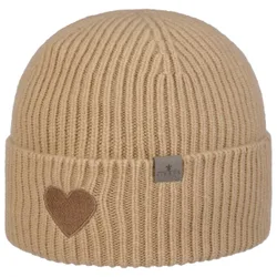 Extra Fine Merino Heart Knit Beanie by - beige - Damen - Size: One Size