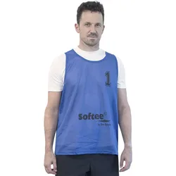 Gilet D´entraînement Numbered 11-15 5 Unités Blue Junior male