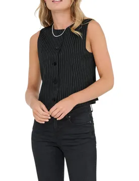 Only Damen Weste Schwarz 490756