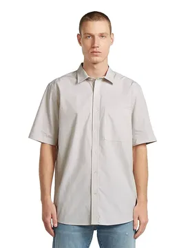 Chemise à Manches Courtes D29033-e349 Regular Fit Dark Brick Slub Stripe 2XL