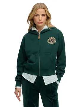 Felpa Con Zip Country Club Dark Pine Green XS