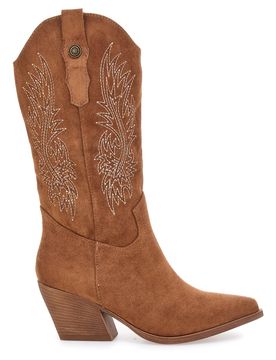 Stivali marroni stile western con ricami Cafè cost RQ2616 41