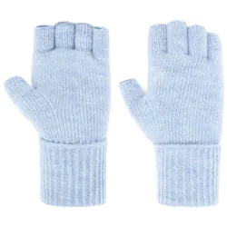 Alova Soft Fingerless Gloves by - light blue - Damen - Size: One Size