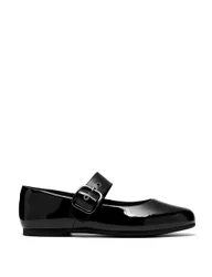 Kids' Leather Mary Jane Shoes (3 Large - 7 Large) Black Female