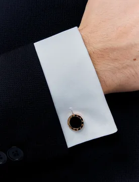 Gemelos de oro rosa y onix - SUAREZ - FashionsVida