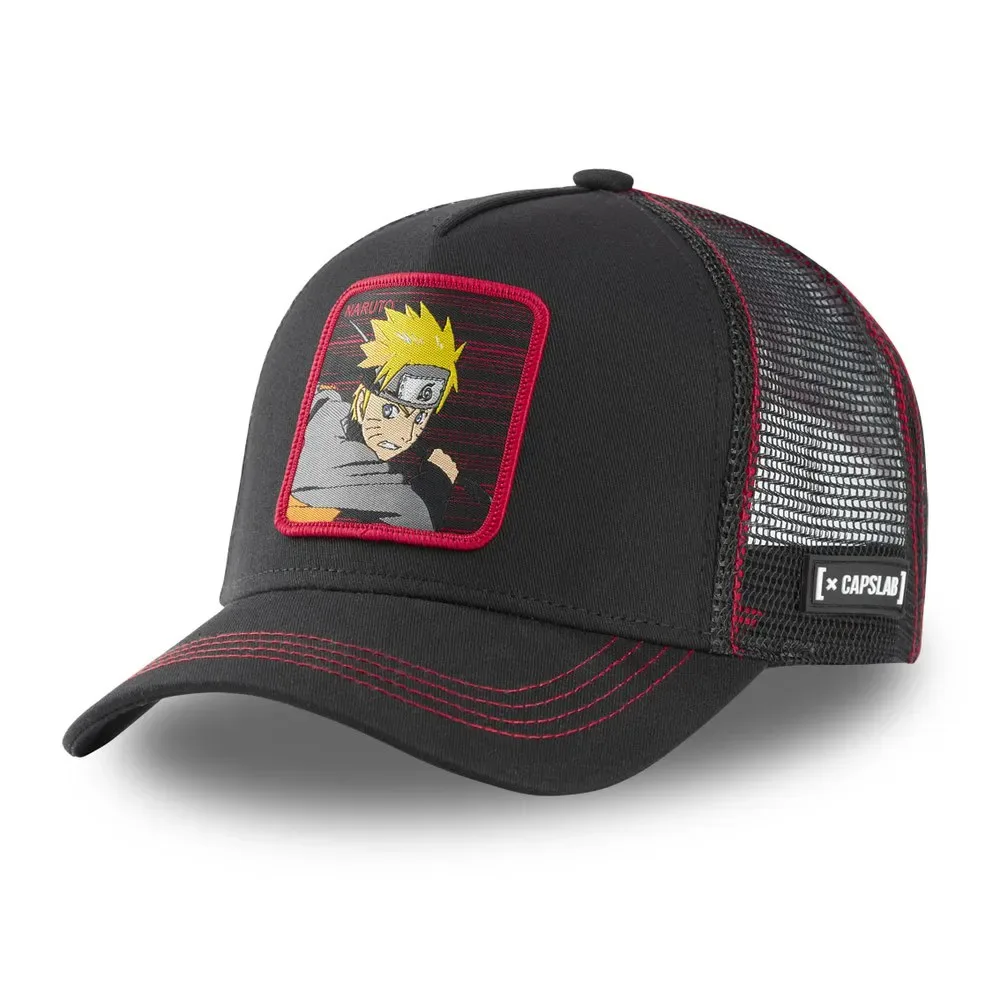Cappellino Con Visiera Trucker Naruto Black / Red One Size - Capslab - FashionsVida