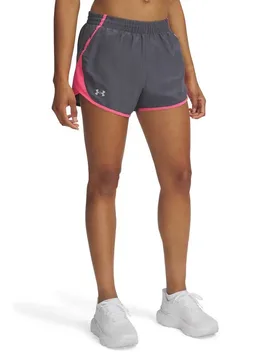 Fly By 3´´ Shorts Castlerock / Super Pink / Reflective M Women - Under armour - FashionsVida