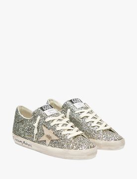 Baskets Super Star à paillettes en cuir