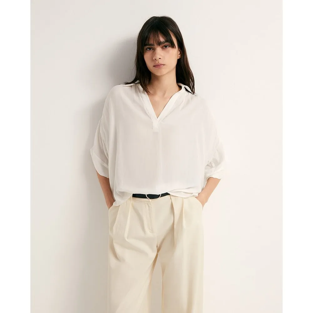Sfera - Blusa cuello polo - Sfera - FashionsVida