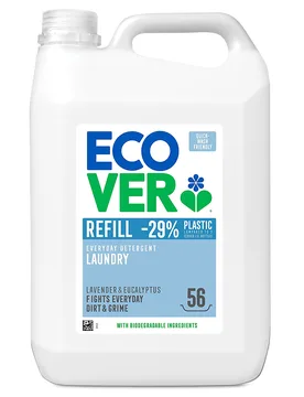 Everyday Non-Bio Laundry Liquid Refill - Lavender & Eucalyptus - 5L - 56 Washes - Ecover - FashionsVida
