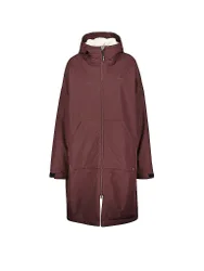 Abrigo de invierno para mujer Aalborg Loos con capucha plegable marrón M/L