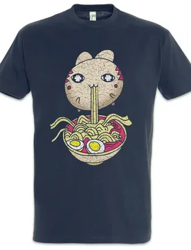 Funny Japanese Ramen Bowl Cats Love Addiction Cat Noodles T-Shirt. Summer Cotton O-Neck Short Sleeve Mens T Shirt New S-3XL - Aliexpress - FashionsVida
