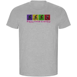 Maglietta A Maniche Corte Happy Pedal Dancing Eco Heather Grey