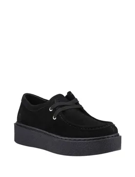 Women's Bridie Suede Mocc Toe Shoes in Black Size: 7 - Black - Size: 7 - Hush puppies - FashionsVida