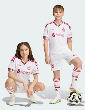 Short Away Liverpool FC 26/27 Bambini e bambine 15-16A White - Adidas - FashionsVida