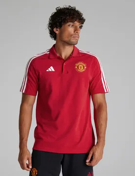 Manchester United x Mens DNA Polo Shirt Red M - Adidas - FashionsVida