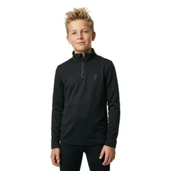 T-shirt à Manches Longues Avec Demi-zip Rewillowy True Black 140 cm Garçon