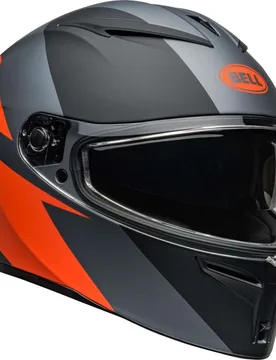 Casco Moto Integrale LITHIUM SHEAR Opaco Grigio Arancio taglia S - Bell - FashionsVida
