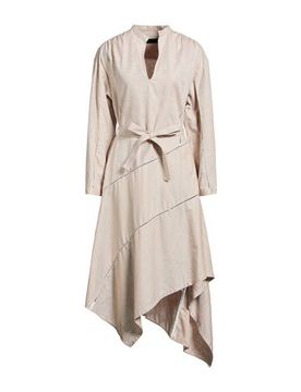 Midi-Kleid Damen Beige 36,38,40 Damen
