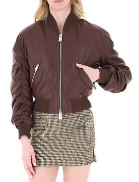DONDUP Bomber in pelle MARRONE 40