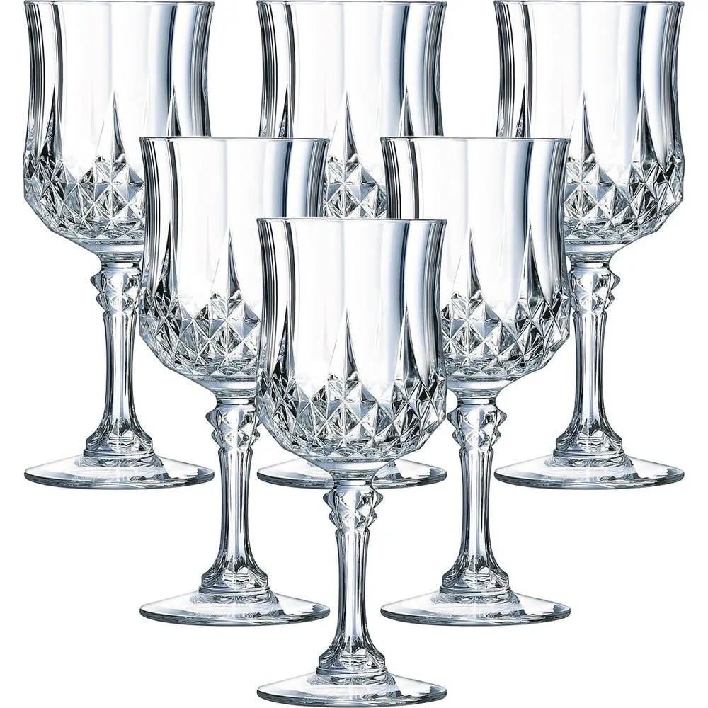 Juego de 6 copas de vino Longchamp - Cristal d'Arques - FashionsVida