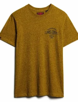 Maglietta A Maniche Corte Copper Label Relaxed Utah Gold Grit S - Superdry - FashionsVida