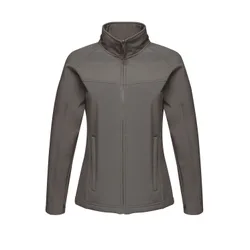 Womens Ladies Uproar Softshell Wind Resistant Jacket - Grey - Size 10 Uk