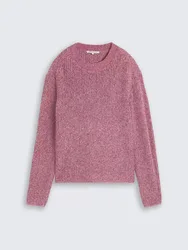 XS knit mouline crew-neck female